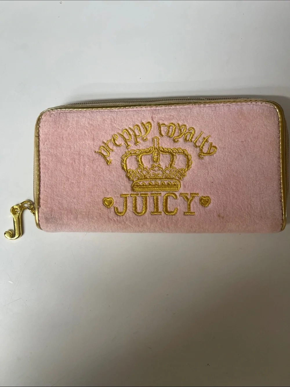 Juicy Couture Pink & Gold 'Preppy Royalty' Zip-Around Wallet